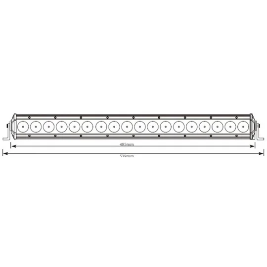 Slim 90Watt LED LIGHTBAR 540mm PANEL 18x5w LED FLOOD BEAM 12V & 24V