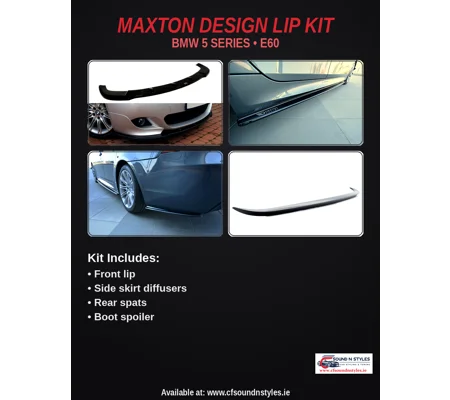 BMW 5 Series E60 Maxton Gloss Black Bodykit Lip Kit