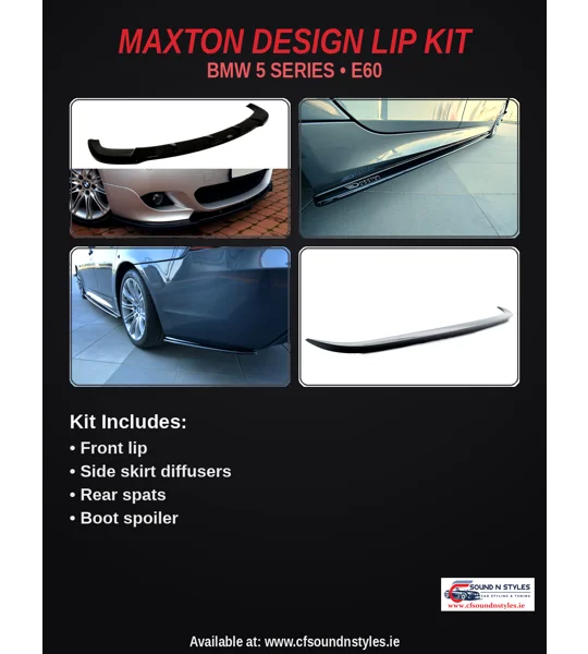 BMW 5 Series E60 Maxton Gloss Black Bodykit Lip Kit