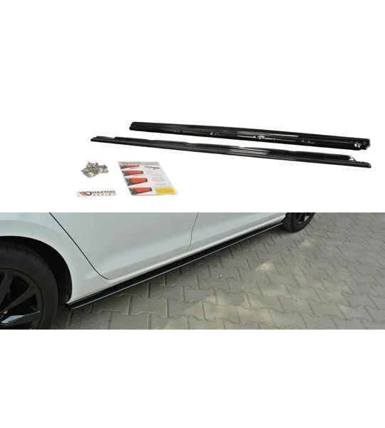 VW GOLF MK7 Standard VII Gloss Black SIDE SKIRTS DIFFUSERS Maxton