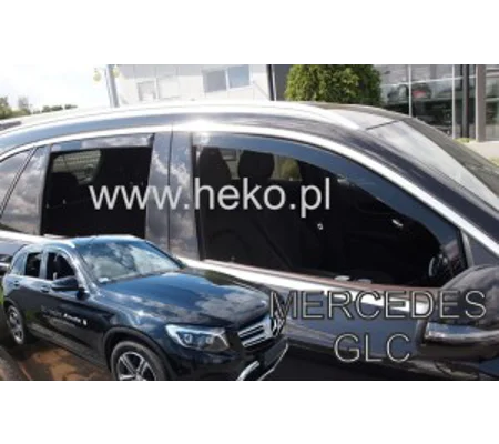 MERCEDES GLC X253 SUV 5D Yrs 2016- Brand New Heko 4 Piece Wind Deflectors 23299