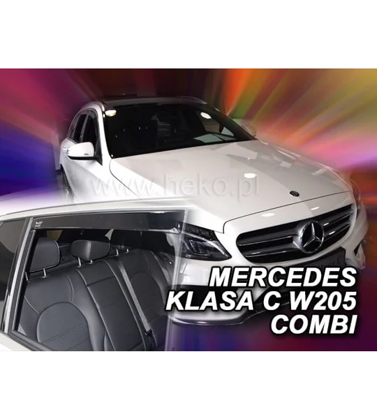 MERCEDES C W205 5drs 2014- WAGON Combi Brand New Heko 4 Piece Wind Deflectors 23292