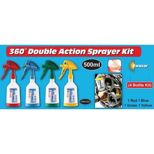 Kwazar Mercury Super 360 Cleaning Pro + 4 Spray Bottle Kit