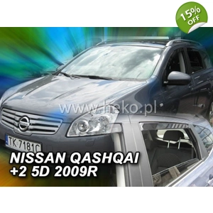 NISSAN QASHQAI +2 5D 11.2008-2013 Brand New Heko 4 Piece Wind Deflectors 24274