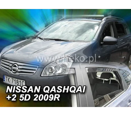 NISSAN QASHQAI +2 5D 11.2008-2013 Brand New Heko 4 Piece Wind Deflectors 24274