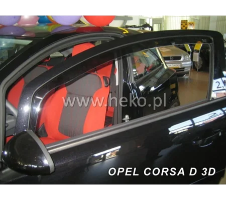 Opel/Vauxhall Corsa D E Yrs 06-19 3Drs Hatchback Brand New Heko 2 Piece Wind Deflectors