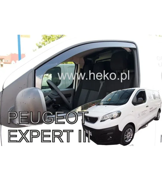 PEUGEOT EXPERT III / TRAVELLER 2016-> New 2 Piece Heko Wind Deflectors 12264