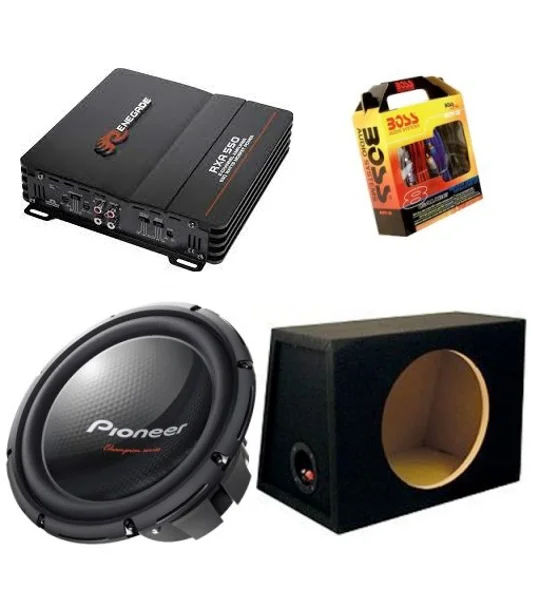 PIONEER TSW-311 1400Watt Sub, Pioneer Amplifier Wiring Kit & Sub Box
