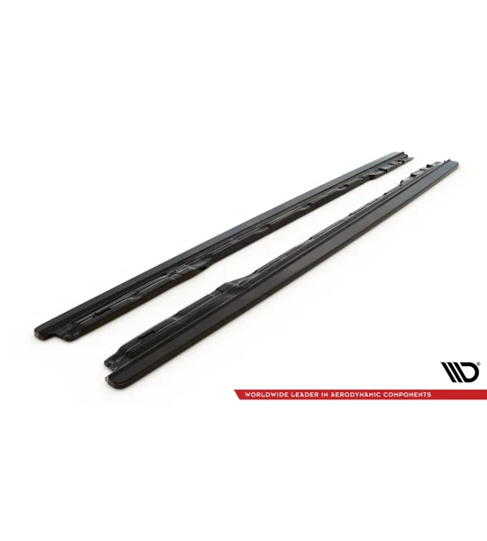 Audi A4 B9 Yrs 16-19 Maxton Design Gloss Black Side skirt Diffusers