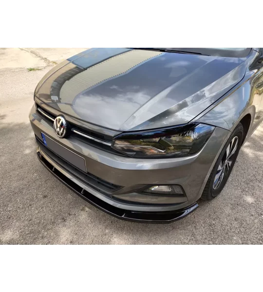 VW Polo MK6 2017 on Front Bumper Lip Spoiler Splitter