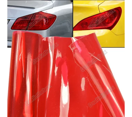 RED Headlight Foglight Taillight Tint Vinyl 300mm x 300mm