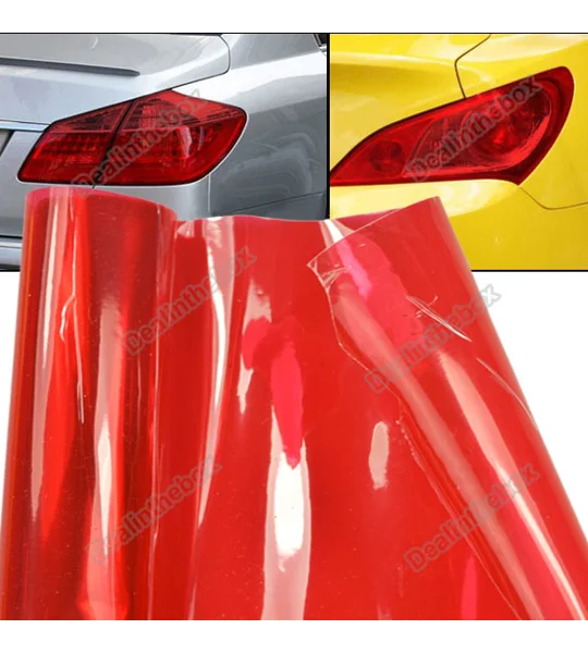 RED Headlight Foglight Taillight Tint Vinyl 300mm x 300mm