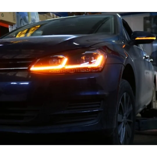 VW Golf 7 VII 2012-2017 Golf 7.5 GTD GTI Look LED Flowing Dynamic Sequential Turning Lights RHD