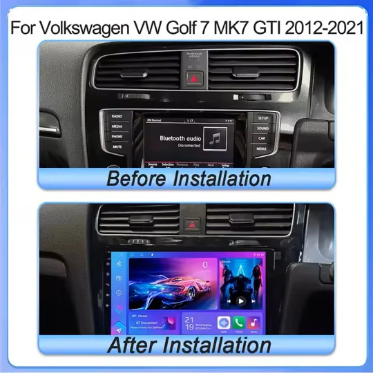 VW Golf Mk 7 Yrs 12-20, 10.1'' Multimedia Apple Car Android Auto Bluetooth Wifi Maps