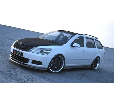 SKODA OCTAVIA MK 2 II Yrs 08-13 Gloss Front Standard Bumper Lip