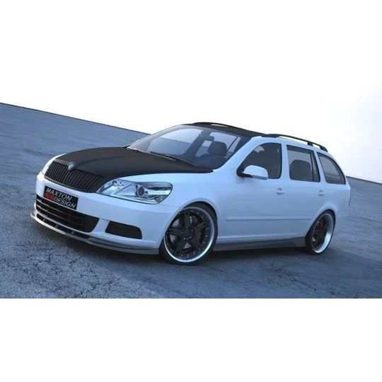 SKODA OCTAVIA MK 2 II Yrs 08-13 Gloss Front Standard Bumper Lip