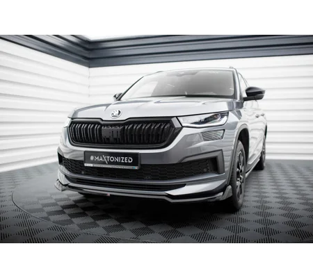 Skoda Kodiaq Sportline Mk1 Facelift MAXTON Front Bumper Lip Spoiler Splitter