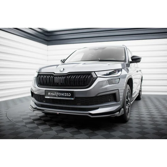 Skoda Kodiaq Sportline Mk1 Facelift MAXTON Front Bumper Lip Spoiler Splitter