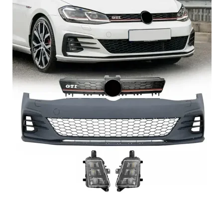 VW Golf Mk 7.5 VII Facelift Yrs 2017-2022 Front Bumper Complete with Led Fogs