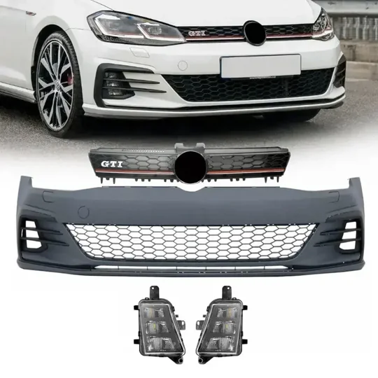 VW Golf Mk 7.5 VII Facelift Yrs 2017-2022 Front Bumper Complete with Led Fogs