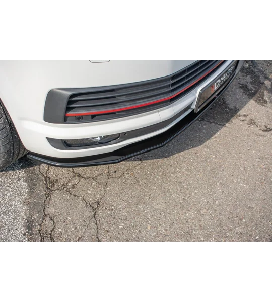 VW Transporter T6 Maxton Front Lip Gloss Black