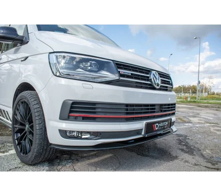 VW Transporter T6 Maxton Front Lip Gloss Black