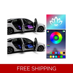 Foot Well x 4 Interior LED Lights Multi Colour with Bluetooth App Control