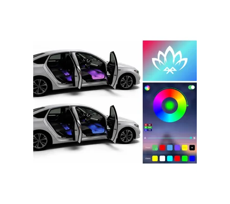 Foot Well x 4 Interior LED Lights Multi Colour with Bluetooth App Control