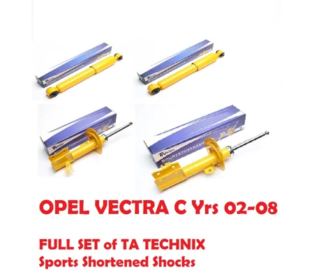 Opel/Vauxhall Vectra C Yr. 03 - 08 Full Set of Sport Shock Absorbers TA TECHNIX
