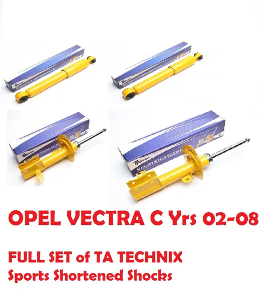 Opel/Vauxhall Vectra C Yr. 03 - 08 Full Set of Sport Shock Absorbers TA TECHNIX