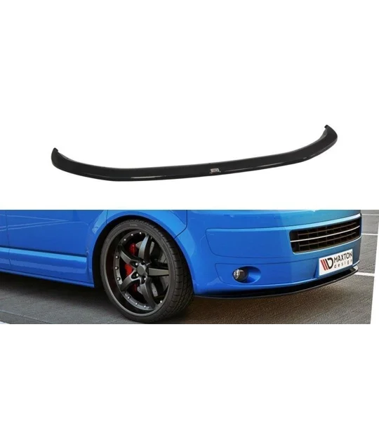 VW Transporter T5 facelift yrs 2011-2015 Maxton Front Bumper Lip Gloss Black
