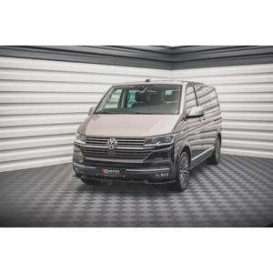VW Transporter T6 Facelift 2019- Maxton Front Bumper Lip Gloss Black