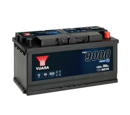 Yuasa Car Battery AGM Stop Start YBX9019, 95Ah 850A Cranking