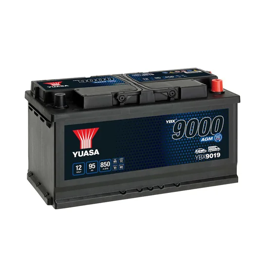 Yuasa Car Battery AGM Stop Start YBX9019, 95Ah 850A Cranking