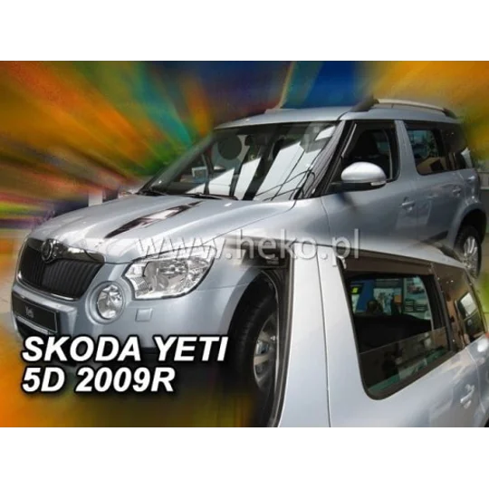 Skoda Yeti Yrs 2009 - 2017 Brand New Heko 4 Piece Wind Deflectors