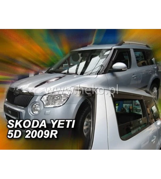 Skoda Yeti Yrs 2009 - 2017 Brand New Heko 4 Piece Wind Deflectors
