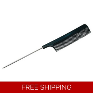 Pin Tail Detangle Comb-Metal tipped Pin Tail Detangle Comb-Metal tipped