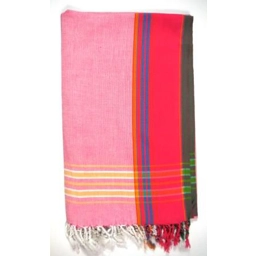 Pink kikoy with bright pink border Sarong Wrap Cover-up Sc..