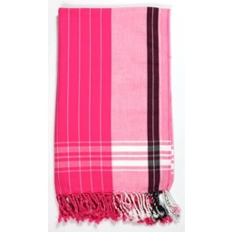Pink Striped Kikoy Sarong Wrap Cover-up Kikoi Scarf