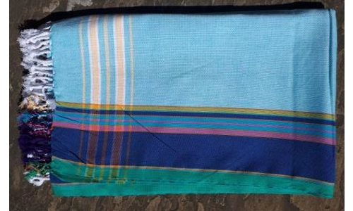 Pale Blue Kikoy Sarong Wrap Cover-up Scarf Kikoi