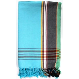 Tiwi Turquoise Kikoy Sarong Wrap Cover-up Scarf Kikoi