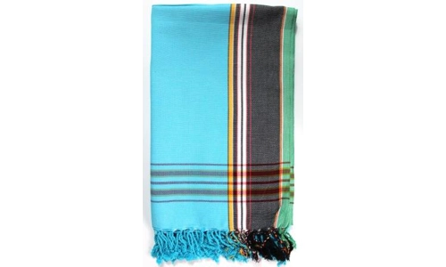 Tiwi Turquoise Kikoy Sarong Wrap Cover-up Scarf Kikoi