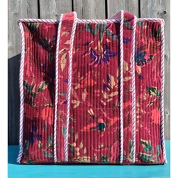 Quilted Indian Tote Bag (Birds)