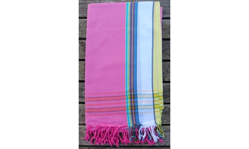 Pesi Pink Kikoy Sarong Wrap Cover-up Scarf Kikoi