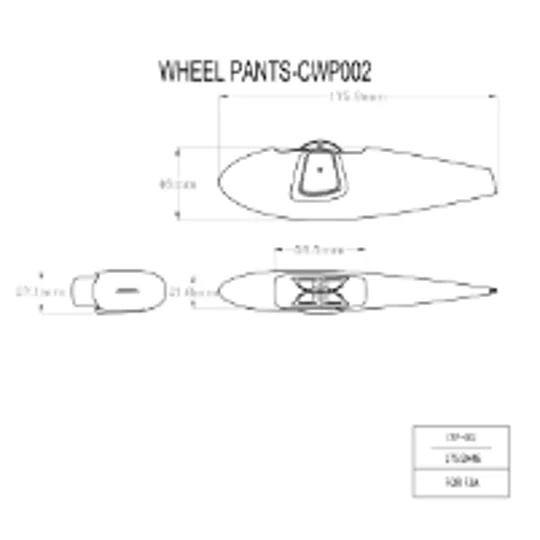 Carbon f3a wheelspats -Falcon CWP