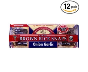 1袋Brown Rice Snaps, Onion Garlic, 糙米片洋葱味每袋3.5盎司