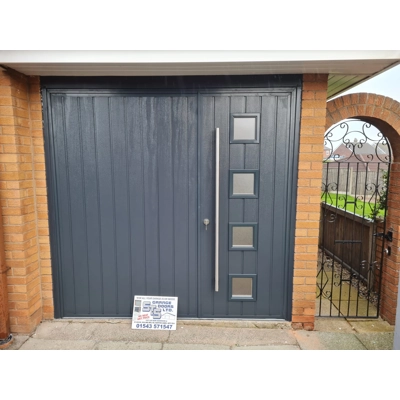 Teckentrup Standard Ribbed Vertical Side Hinged Garage Door