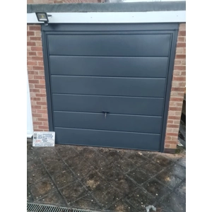 Horsham large ribbed modern up and over garage door Horsham large ribbed modern up and over garage door