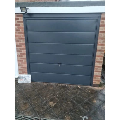 Horsham large ribbed modern up and over garage door