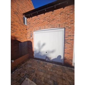 Hormann Vertical steel canopy door white Hormann Vertical steel canopy door white